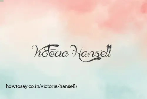 Victoria Hansell