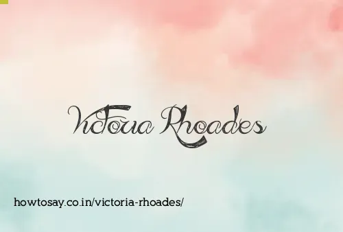Victoria Rhoades