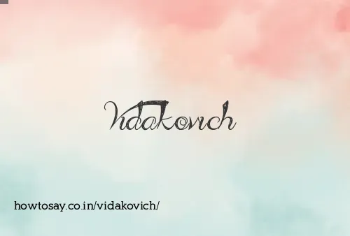 Vidakovich