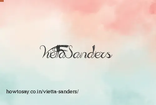 Vietta Sanders