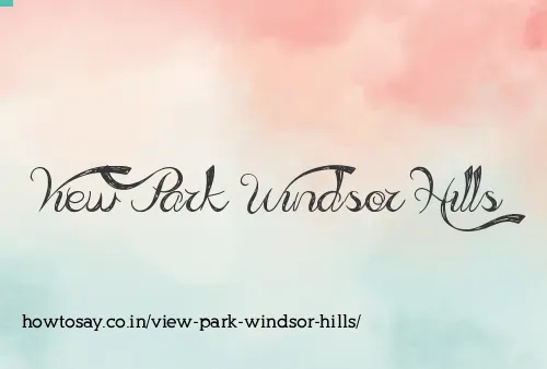 View Park Windsor Hills