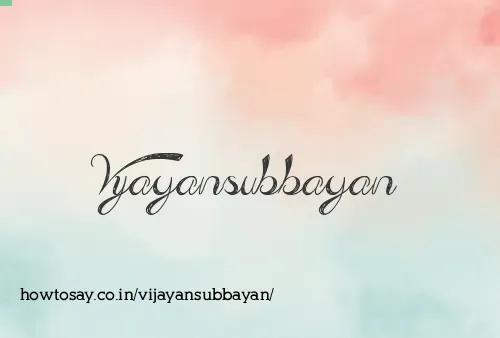 Vijayansubbayan
