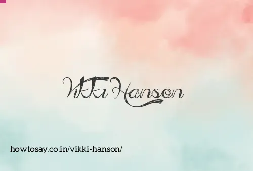 Vikki Hanson