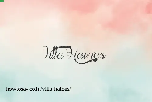 Villa Haines
