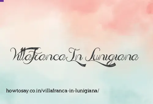 Villafranca In Lunigiana