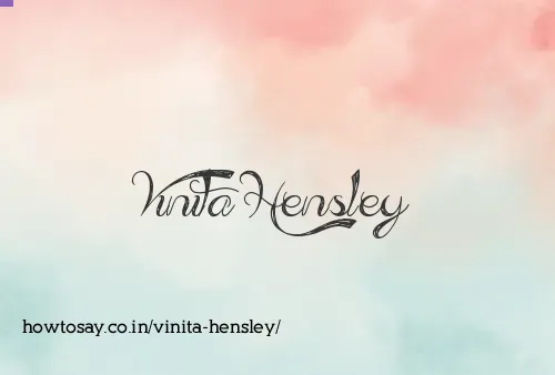 Vinita Hensley