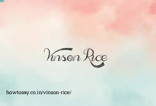 Vinson Rice