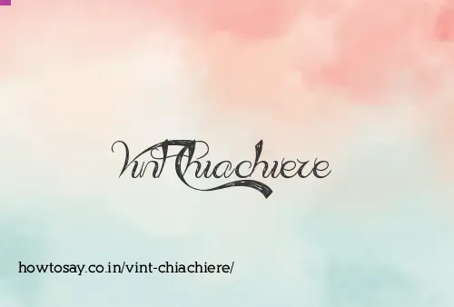 Vint Chiachiere