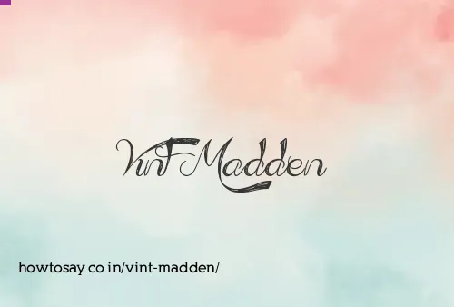 Vint Madden