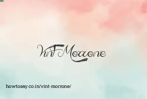 Vint Morrone