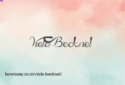 Viola Becknel