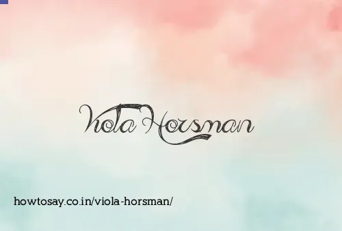Viola Horsman