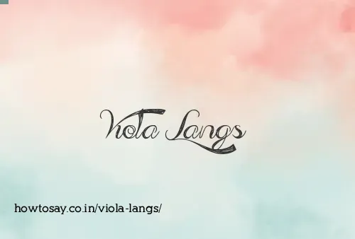 Viola Langs