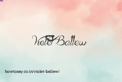 Violet Ballew