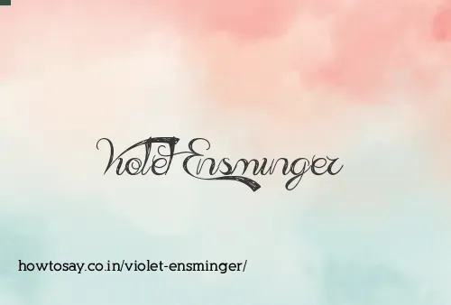 Violet Ensminger
