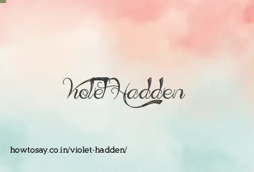 Violet Hadden