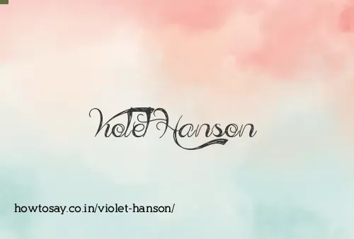Violet Hanson
