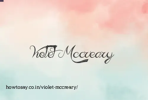 Violet Mccreary