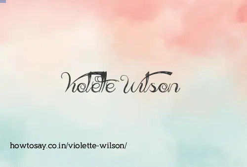 Violette Wilson