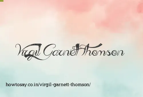 Virgil Garnett Thomson