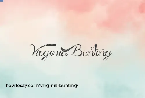 Virginia Bunting