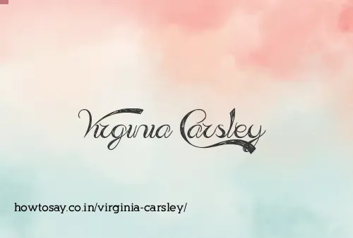 Virginia Carsley