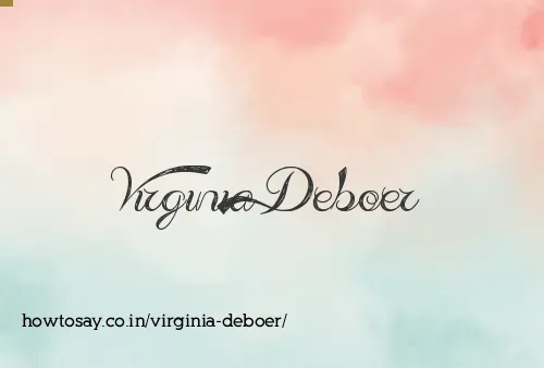 Virginia Deboer
