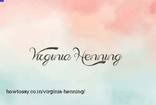 Virginia Henning