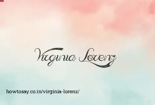 Virginia Lorenz
