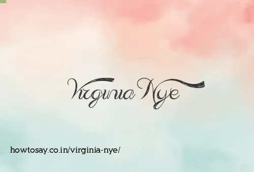 Virginia Nye