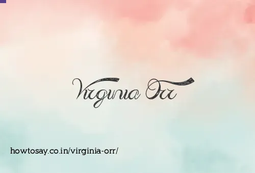 Virginia Orr