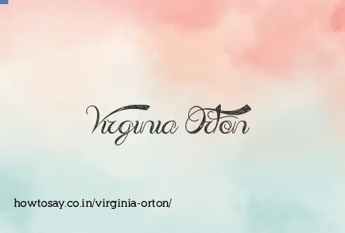 Virginia Orton