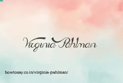 Virginia Pahlman