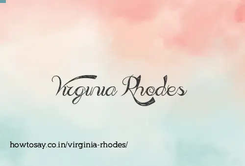 Virginia Rhodes
