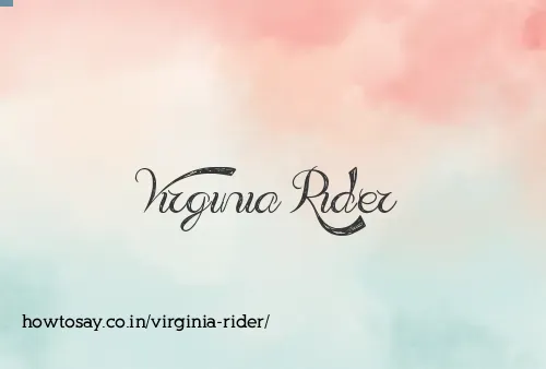 Virginia Rider