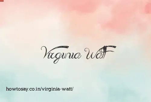 Virginia Watt