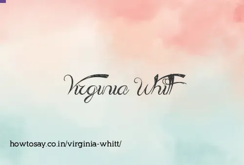Virginia Whitt