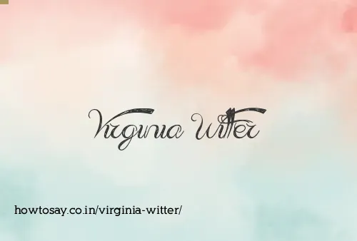 Virginia Witter