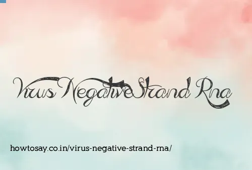 Virus Negative Strand Rna