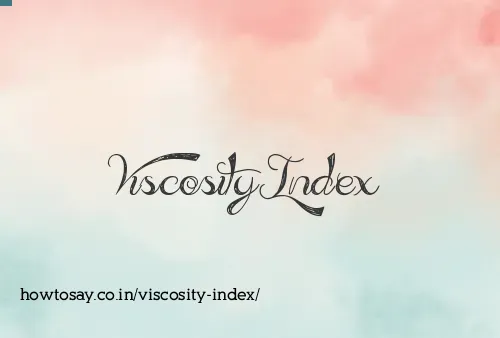 Viscosity Index