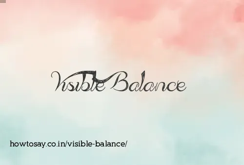 Visible Balance