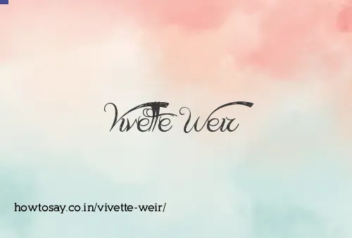 Vivette Weir