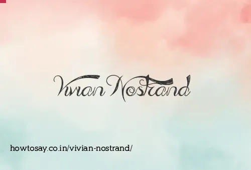 Vivian Nostrand