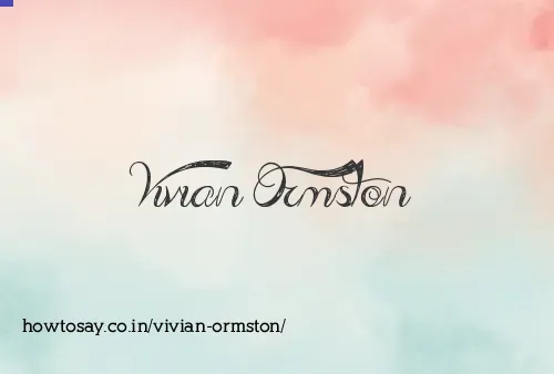 Vivian Ormston