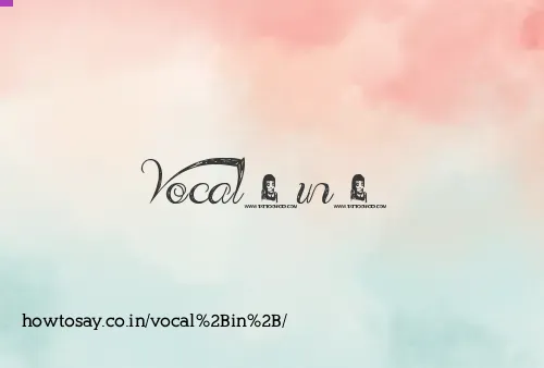 Vocal In 