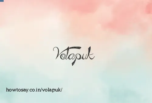 Volapuk