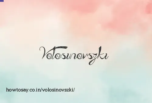Volosinovszki