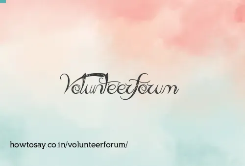 Volunteerforum