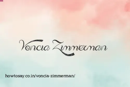 Voncia Zimmerman