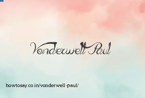 Vonderwell Paul
